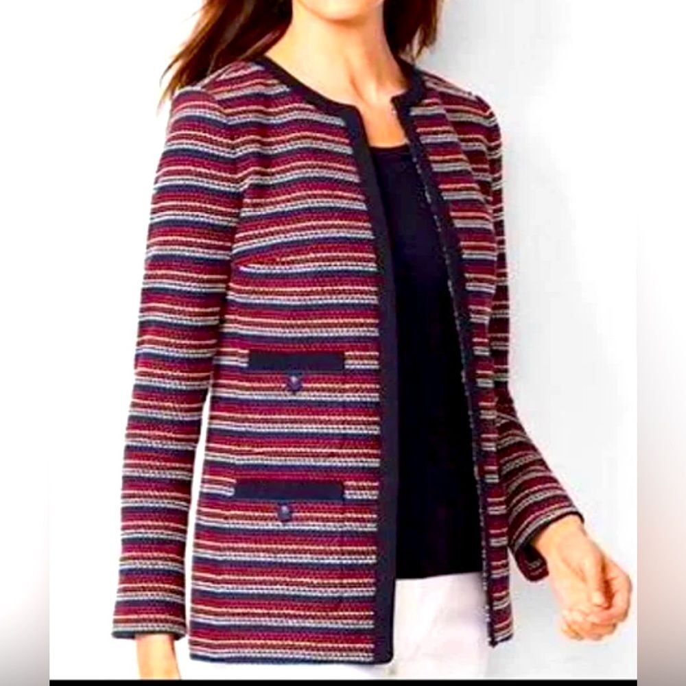 Talbots Tweed Jacket/Blazer size Large Petite lined3